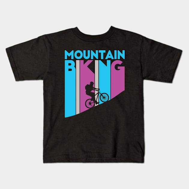 Mountain Biking Kids T-Shirt by slawisa